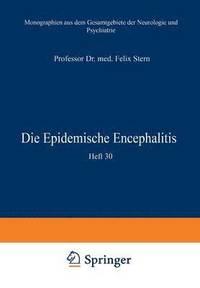 bokomslag Die Epidemische Encephalitis