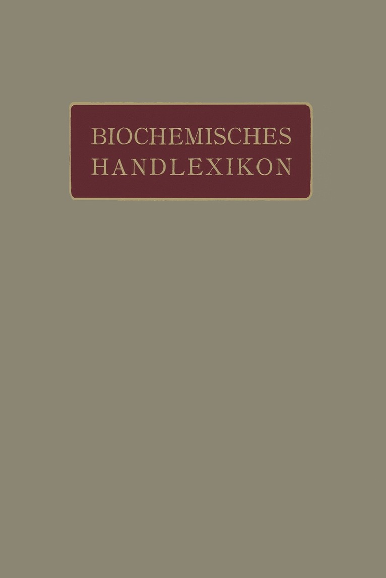 Biochemisches Handlexikon 1