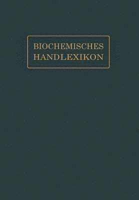 bokomslag Biochemisches Handlexikon