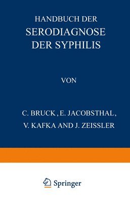 bokomslag Handbuch der Serodiagnose der Syphilis