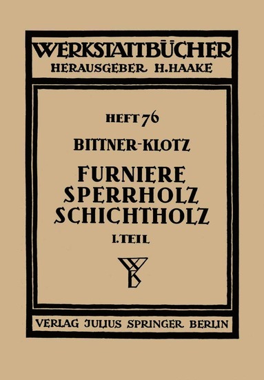 bokomslag Furniere - Sperrholz Schichtholz