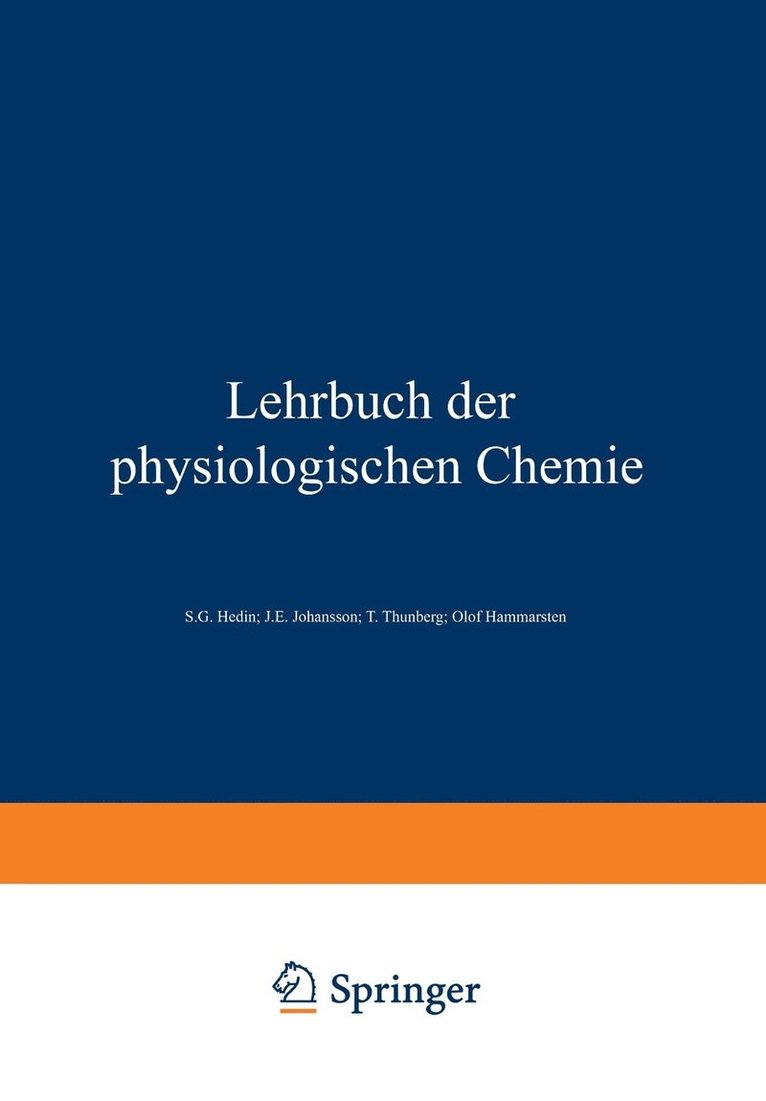 Lehrbuch der Physiologischen Chemie 1