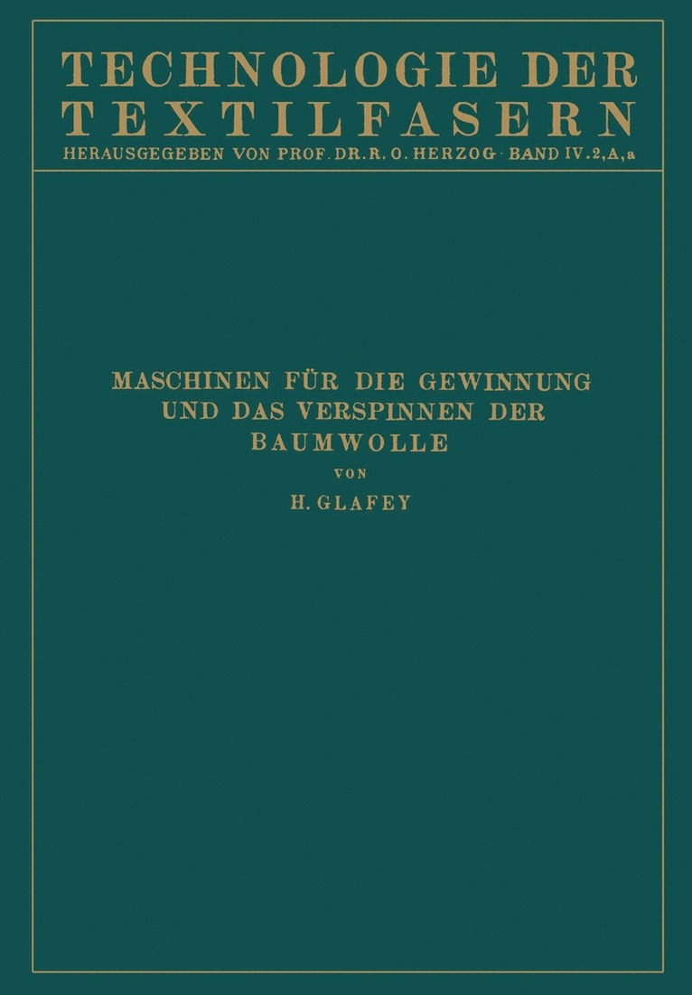 Hugo Glafey, R. O. Herzog - Baumwollspinnerei, Häftad