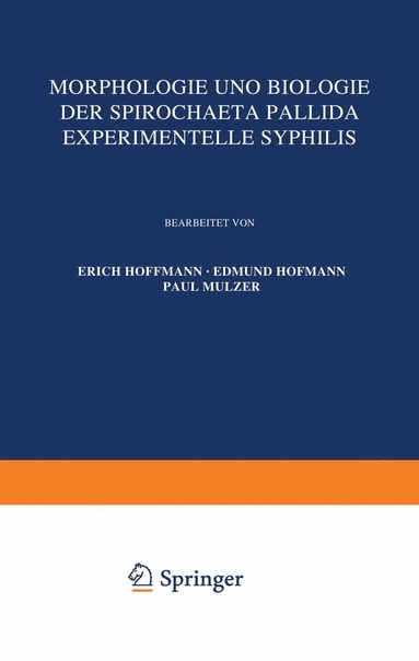 bokomslag Morphologie und Biologie der Spirochaeta Pallida Experimentelle Syphilis