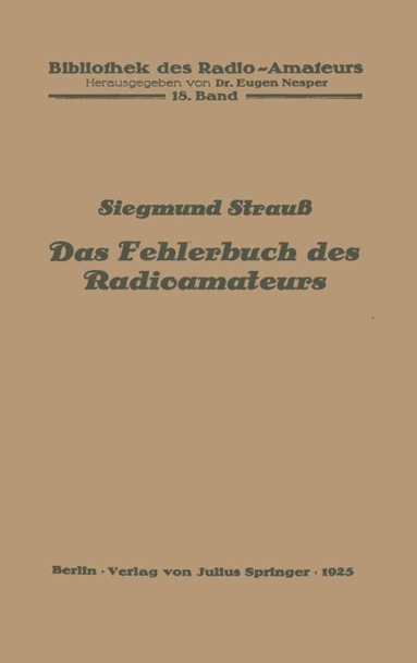 bokomslag Das Fehlerbuch des Radioamateurs