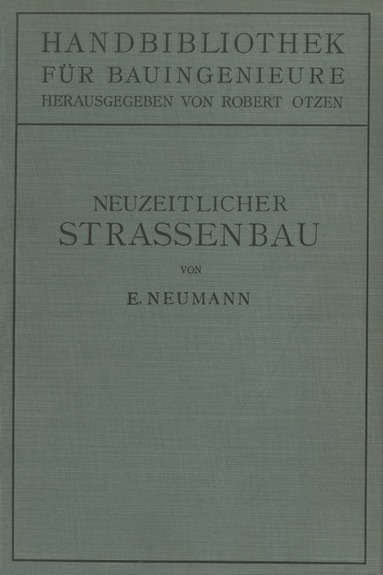 bokomslag Der neuzeitliche Straßenbau
