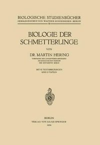 bokomslag Biologie der Schmetterlinge