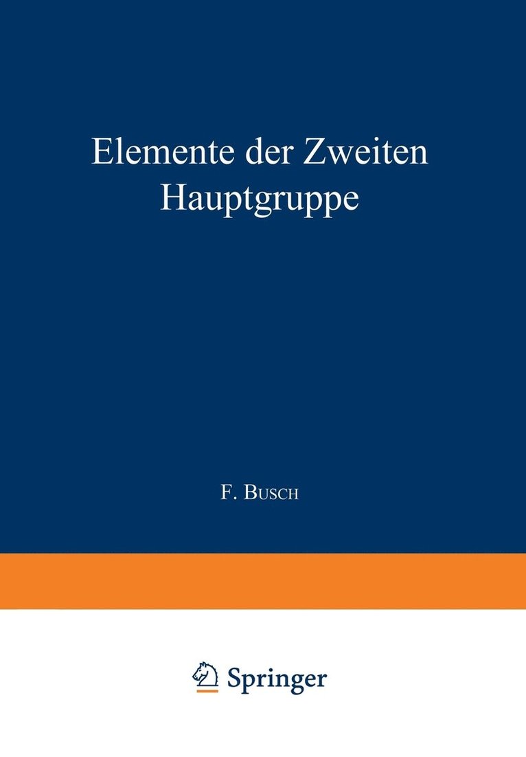 Elemente der Ƶweiten Hauptgruppe