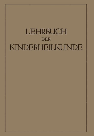 bokomslag Lehrbuch der Kinderheilkunde