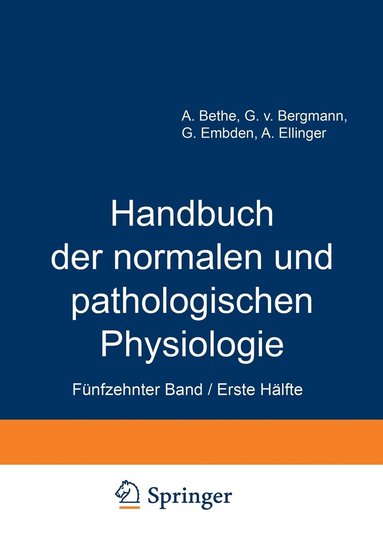 bokomslag Handbuch der normalen und pathologischen Physiologie