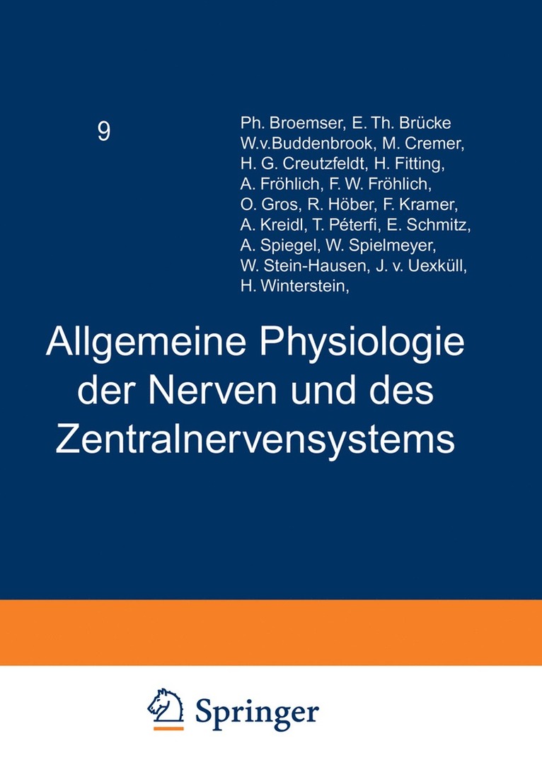 Handbuch der Normalen und Pathologischen Physiologie 1