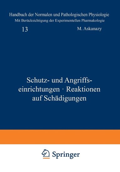 bokomslag Schutz- und Angriffseinrichtungen  Reaktionen auf Schdigungen