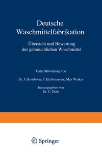 bokomslag Deutsche Waschmittelfabrikation