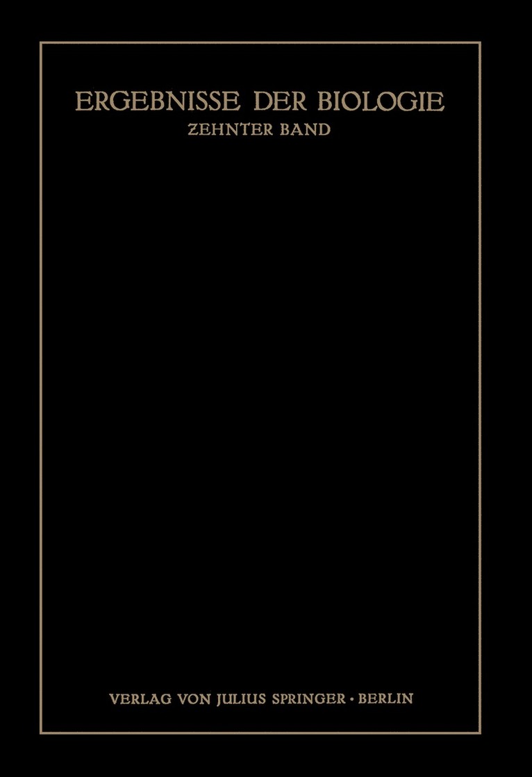 K.v. Frisch, R. Goldschmidt, W. Ruhland, H. Winterstein, K. V. Frisch - Ergebnisse der Biologie, Häftad