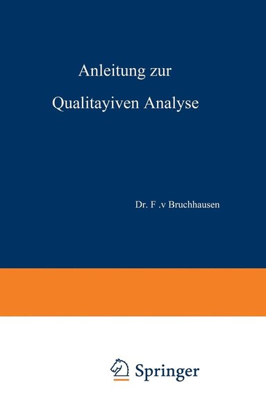 bokomslag Anleitung zur Qualitativen Analyse