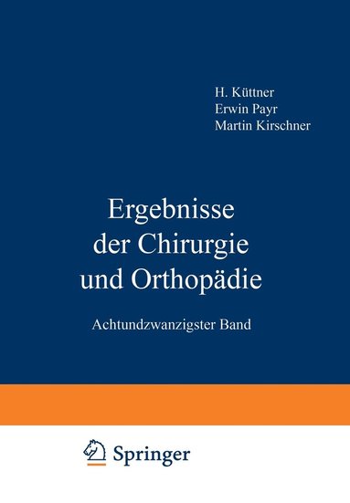 bokomslag Ergebnisse der Chirurgie und Orthopdie