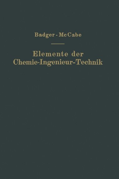 bokomslag Elemente der Chemie-Ingenieur-Technik
