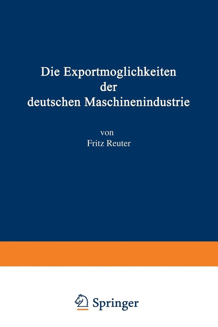 Die Exportmglichkeiten der deutschen Maschinenindustrie 1