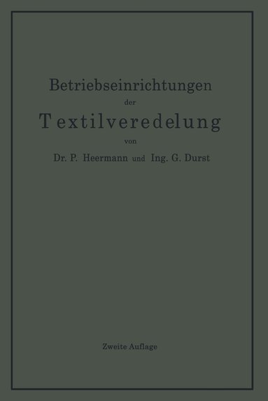 bokomslag Betriebseinrichtungen der Textilveredelung