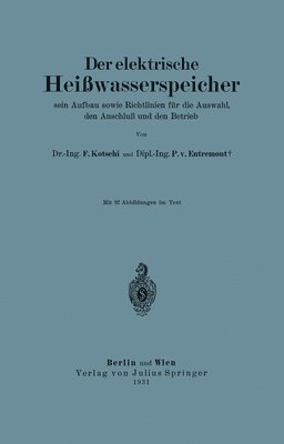 bokomslag Der elektrische Heißwasserspeicher