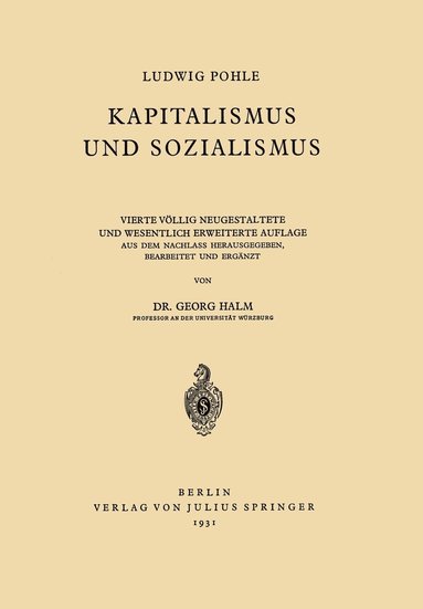 bokomslag Kapitalismus und Sozialismus