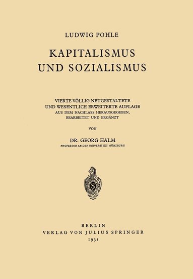 bokomslag Kapitalismus und Sozialismus