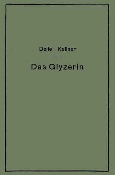 bokomslag Das Glyzerin