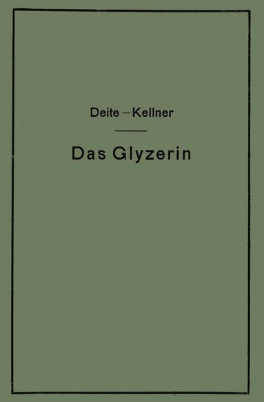 bokomslag Das Glyzerin