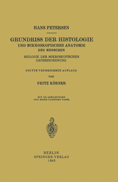 bokomslag Grundriss der Histologie und Mikroskopischen Anatomie des Menschen