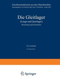 bokomslag Die Gleitlager (Lngs- und Querlager)