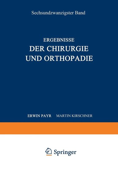 bokomslag Ergebnisse der Chirurgie und Orthopadie