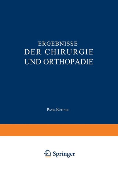 bokomslag Ergebnisse der Chirurgie und Orthopdie