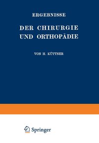 bokomslag Ergebnisse der Chirurgie und Orthopädie