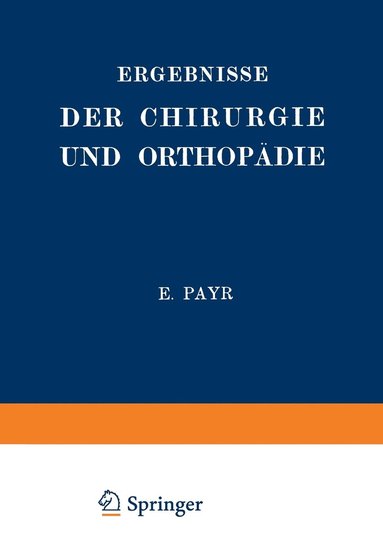 bokomslag Ergebnisse der Chirurgie und Orthopdie