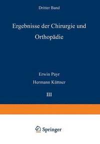 bokomslag Ergebnisse der Chirurgie und Orthopädie