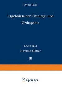 bokomslag Ergebnisse der Chirurgie und Orthopadie