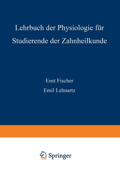 bokomslag Lehrbuch der Physiologie fr Studierende der Zahnheilkunde