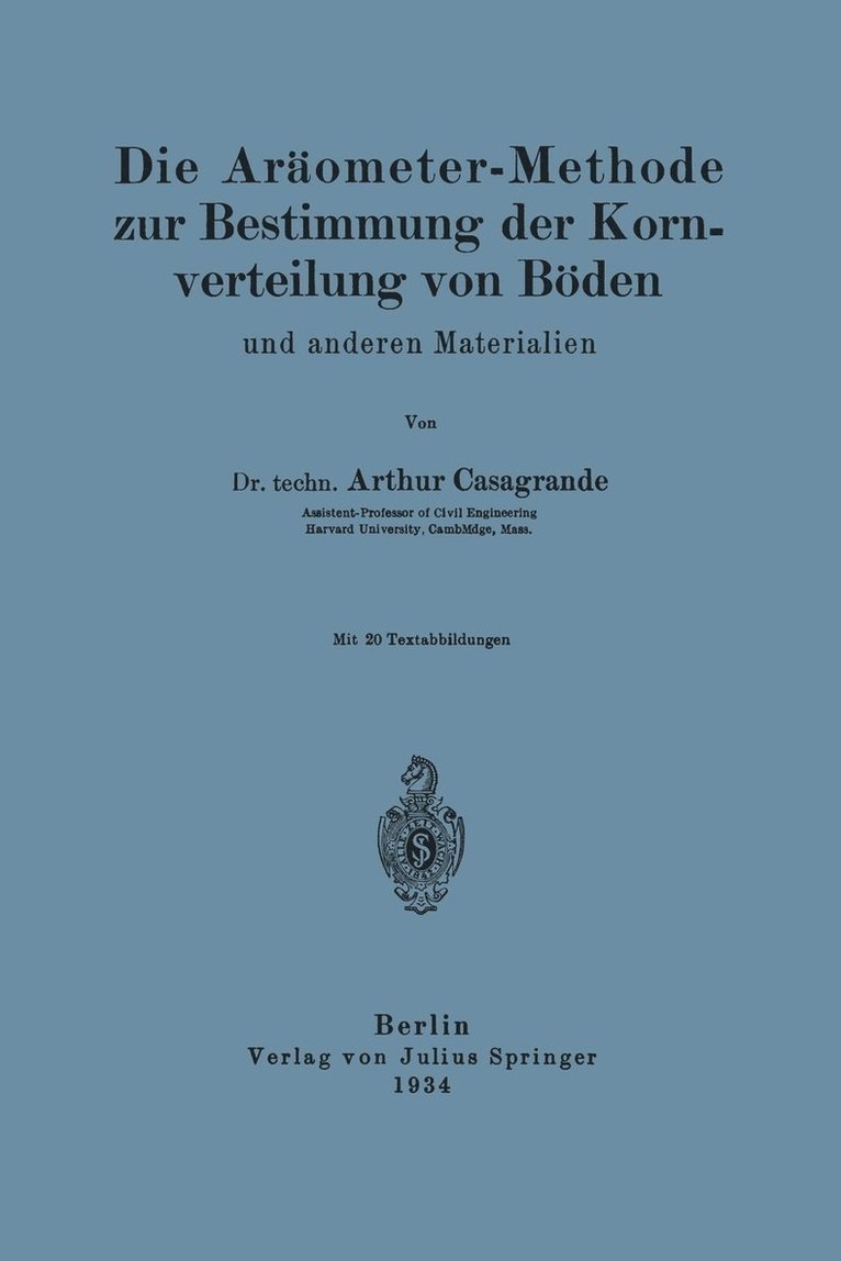 Die Arometer-Methode zur Bestimmung der Kornverteilung von Bden und anderen Materialien 1