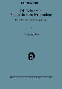 bokomslag Die Lehre vom Status thymico-lymphaticus