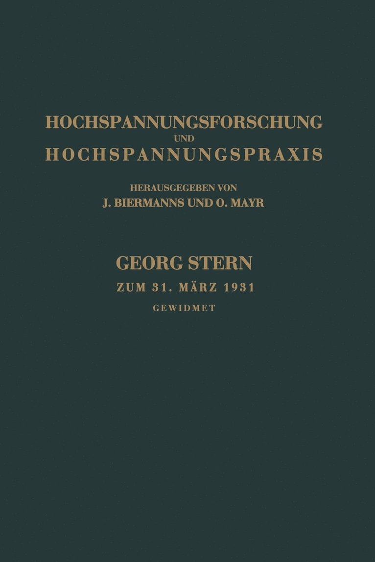 Josel Biermanns, Otto Mayr - Hochspannungsforschung und Hochspannungspraxis, Häftad
