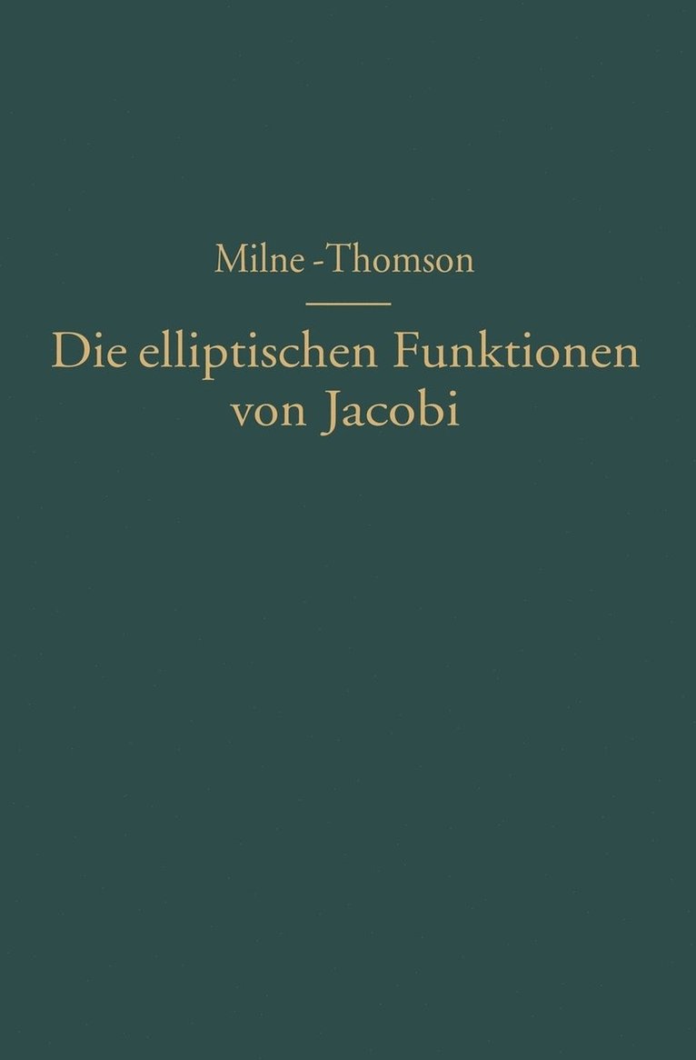 Die elliptischen Funktionen von Jacobi 1