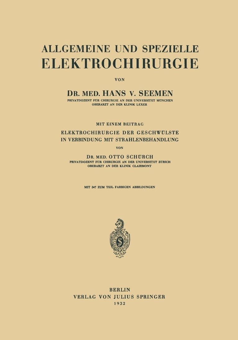 Allgemeine und Spezielle Elektrochirurgie 1