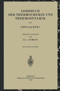 bokomslag Lehrbuch der Thermochemie und Thermodynamik
