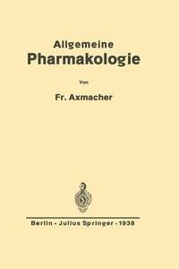 bokomslag Allgemeine Pharmakologie