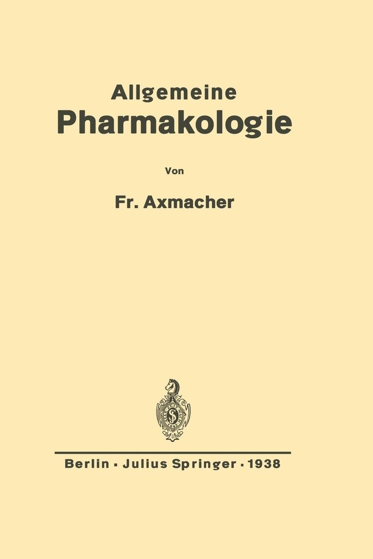 Allgemeine Pharmakologie 1