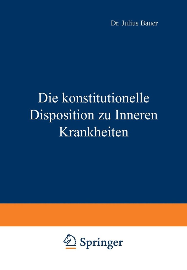 Die konstitutionelle Disposition zu Inneren Krankheiten