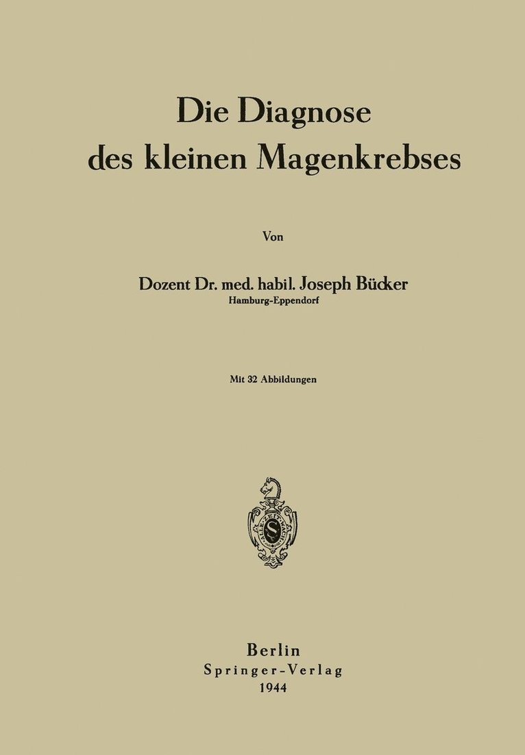 Die Diagnose des kleinen Magenkrebses 1