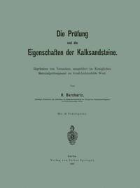 bokomslag Die Prfung und die Eigenschaften der Kalksandsteine