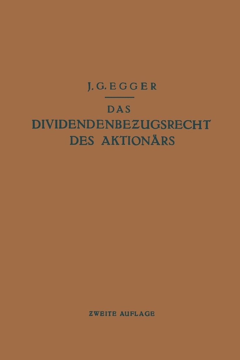 Das Dividendenbezugsrecht des Aktionrs 1