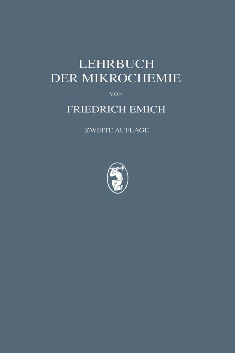 Lehrbuch der Mikrochemie 1